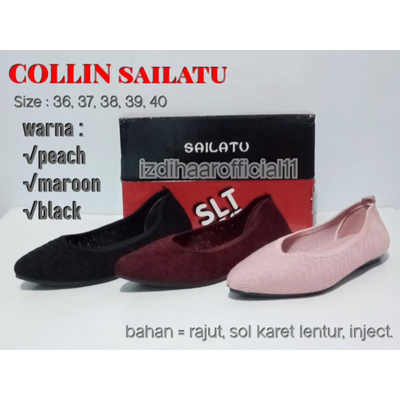 sepatu balet wanita rajut import Collin sailatu, sepatu flat shoes