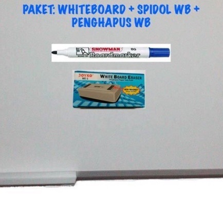 

Paket Whiteboard Magnetic Sakana 90X120 + Spidol + Penghapus