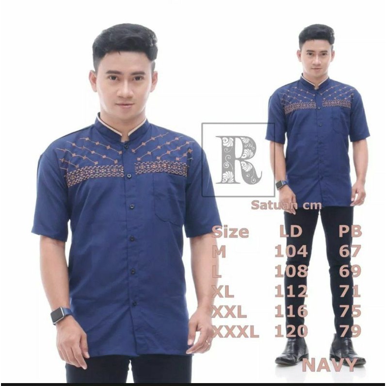 Kemeja Koko Pria Muslim Jasuke Bordir Premium