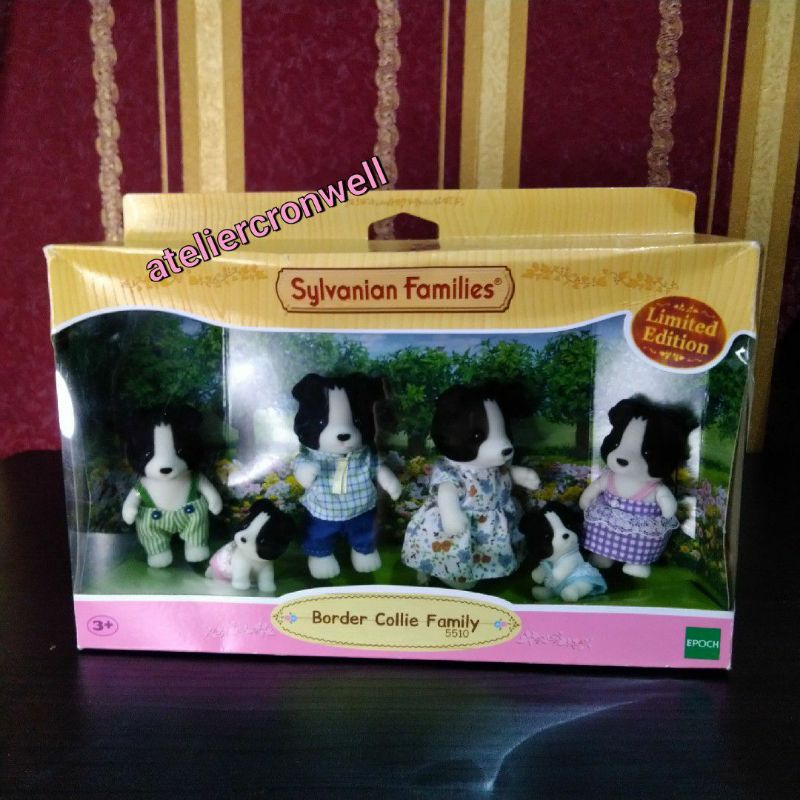 SYLVANIAN FAMILIES BORDER COLLIE FAMILY LIMITED EDITION 35TH ANNIVERSARY