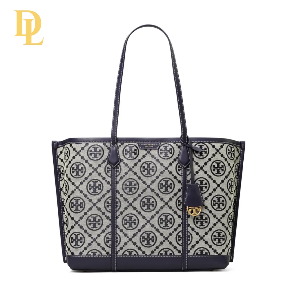 Tory Burch Perry T Monogram Triple Compartment Tote