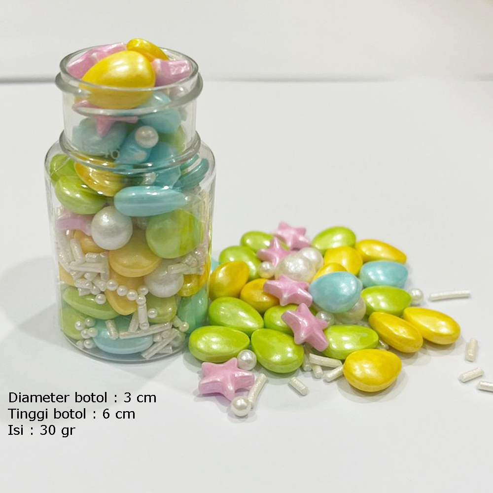 Mutiara Sprinkle Hiasan Kue - Topper Kue Ulang Tahun - Topper Cake