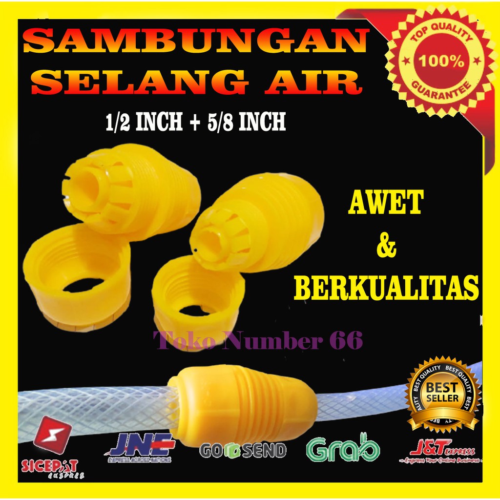 !PROMO! SAMBUNGAN SELANG AIR QUICK CONNECTOR SELANG LURUS 1/2 KE 5/8 INCH PERALATAN PERKBUNAN MURAH