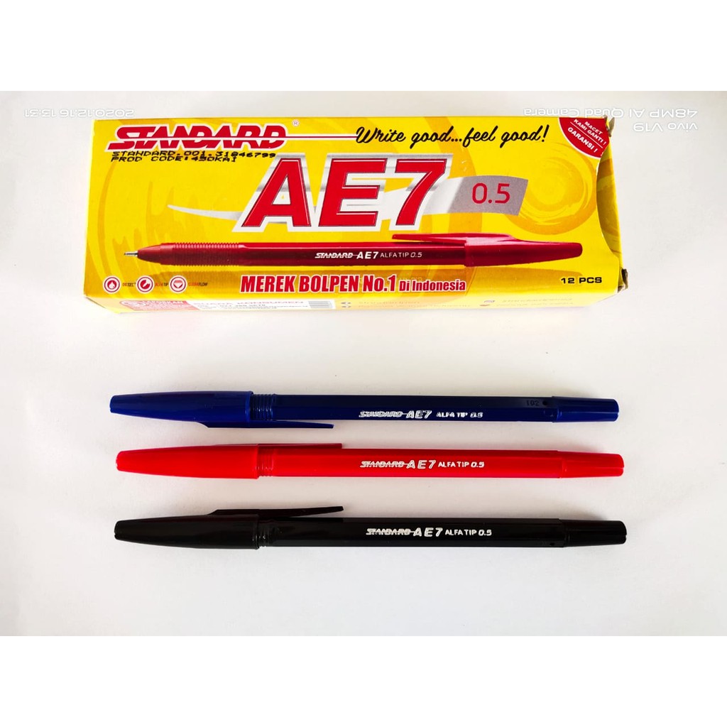 

STANDARD AE-7 pen 0.5 - tinta hitam - tinta biru - tinta merah pulpen pena bolpen