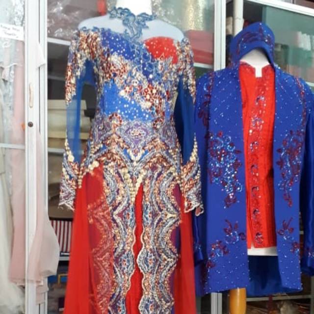 Preloved kebaya pengantin 1 stel beskap