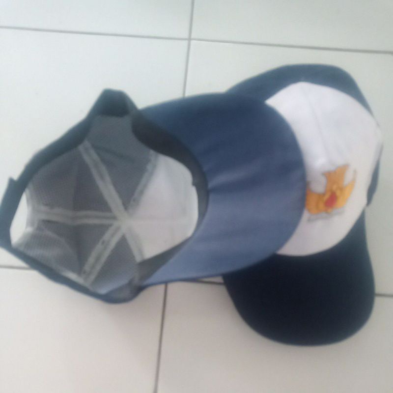 Topi SMP SLTP Biru Putih Bordir Famatex