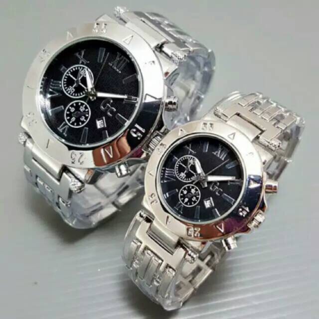 jam tangan couple GC premium tanggal aktif