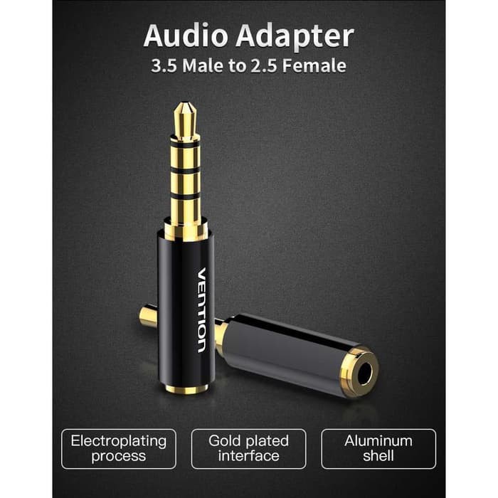 ADAPTER VENTION AUDIO 3.5MM MALE TO 2.5MM FEMALE BFBB0