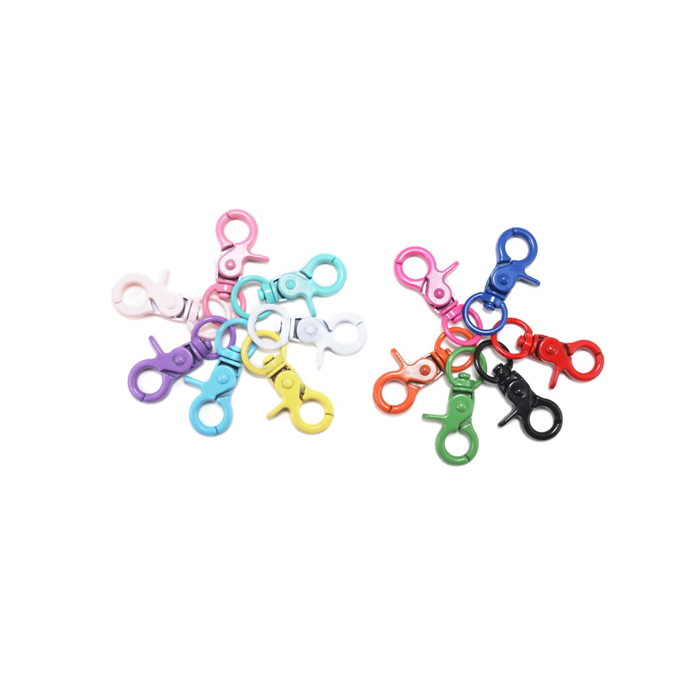 Ready stock Colorful alloy keychain diy key chain fashion accessories jewellery（5pcs/pack 44x21mm）