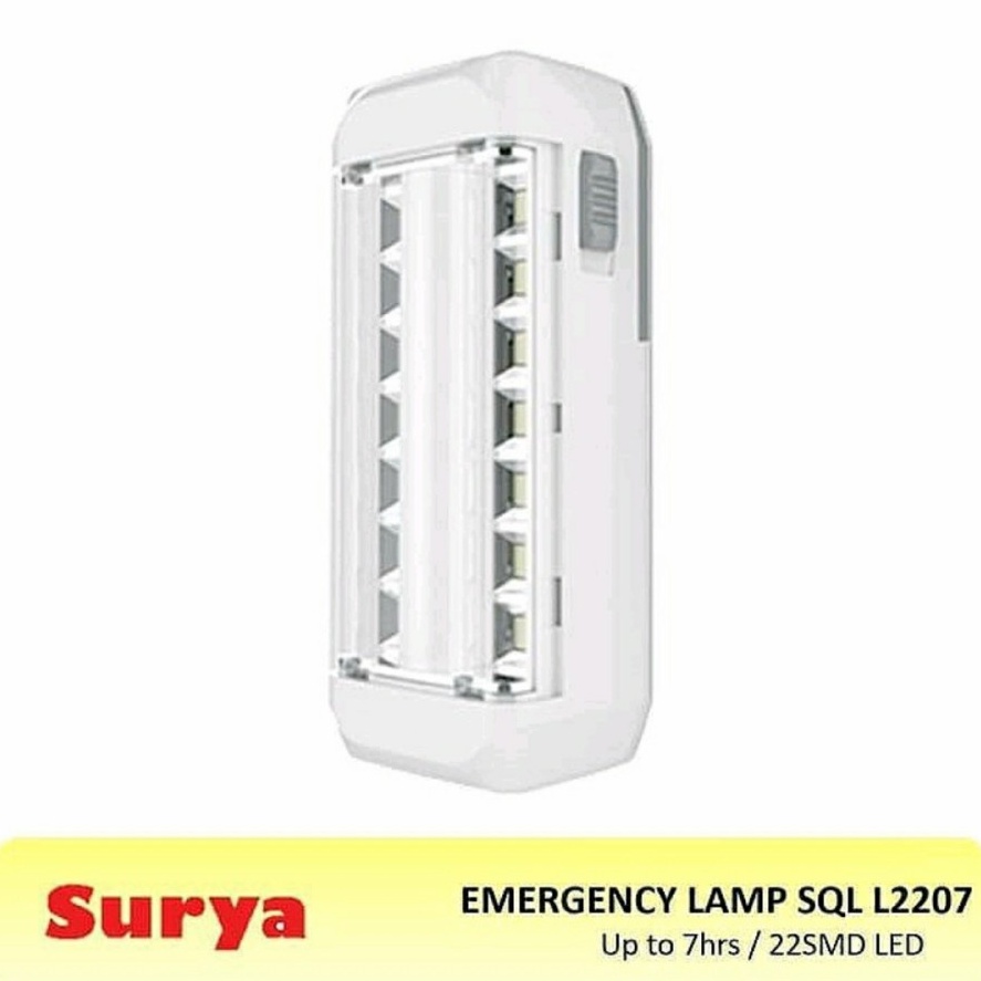 Lampu Emergency SURYA SQL L2207 LED Portable Senter Rechargeable