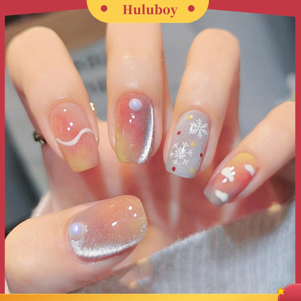 Huluboy Huluboy♡ 6 Grids / Box Berlian Imitasi Warna-Warni Gaya Jepang Untuk Dekorasi Nail Art 3D