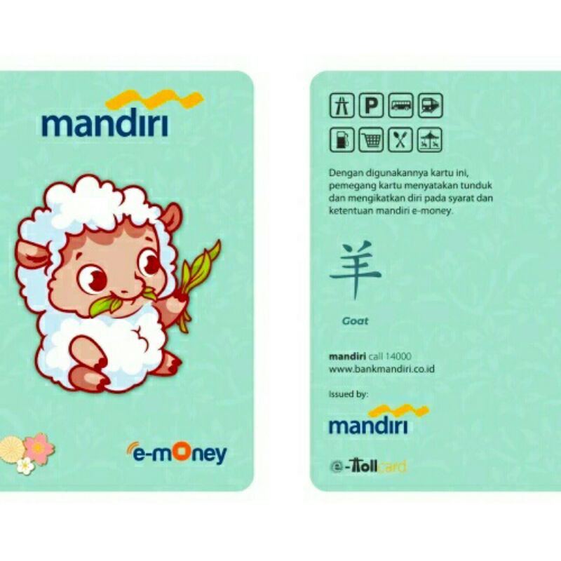 eMoney Mandiri Shio Kambing (Goat) ORI /Like eTOLL Tapcash Flazz or Brizzi