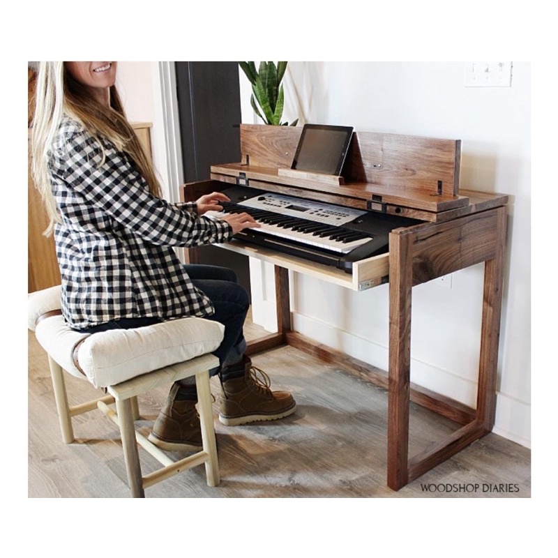 PIANO TABLE | MEJA PIANO | MEJA KEYBOARD KAYU JATI