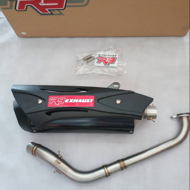 knalpot R9 aerox 155 dan lexi 125 tipe misano