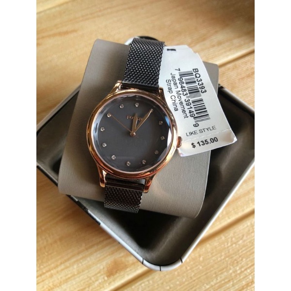 BQ3393 Laney Three-Hand Smoke Stainless Steel Watch