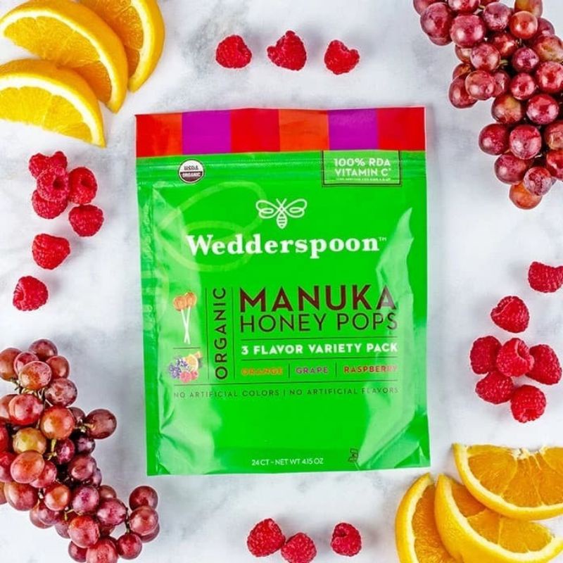 Wedderspoon - Manuka Honey Pops / Lolipop Madu Organik