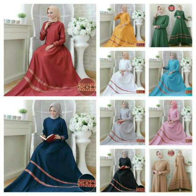 MARLINA Gamis dress syarii maxi REAL PIC good quality