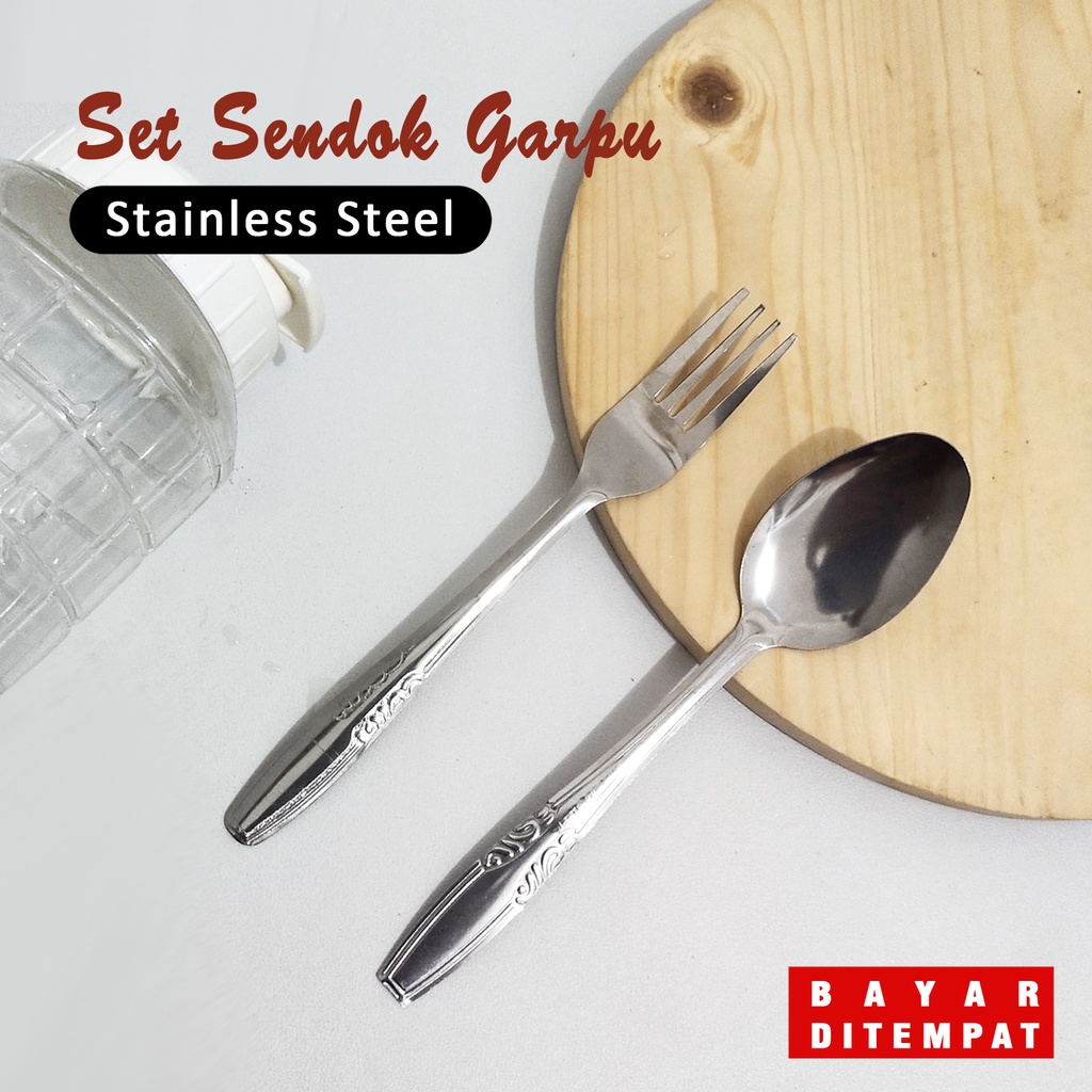 Set sendok garpu sendok stainless steel sendok makan garpu stainless suvenir nikah murah souvenir pernikahan sendok garpu murah