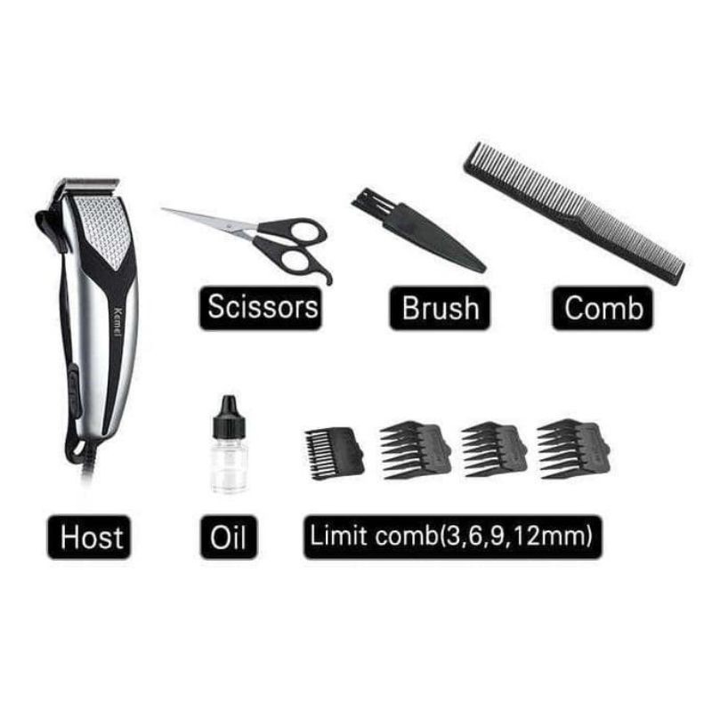 ALAT CUKUR RAMBUT KEMEI KM-4640 HAIR CLIPPER PROFESSIONAL LENGKAP DENGAN GUNTING DAN SISIR