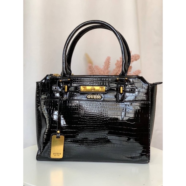 [7.7 Boombastis Sale⚡] - TAS WANITA GS129 CROCC EFFECT TOP HANDLE BAG PREMIUM IMPORT