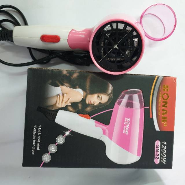 HAIRDYER SONAR SN-32 ALAT PENGGERING RAMBUT MINI HAIRDRYER  RAMBUT SALON MURAH BISA DILIPAT