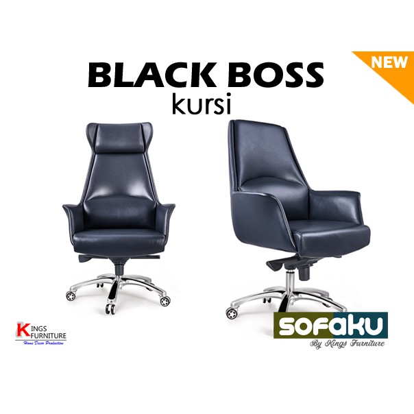 BLACK BOSS Office Chair Series - Kursi Direktur Home Office Kulit