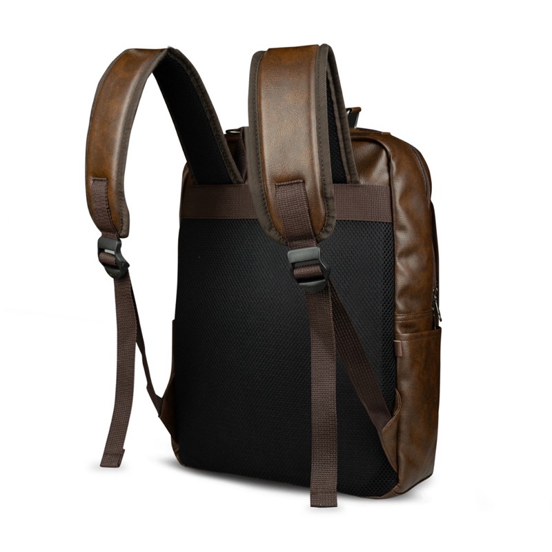 GHbag Klub New Arrival - Tas Ransel Kulit LISBON Backpack 15 inch - Tas Pria Tas Wanita Daypack