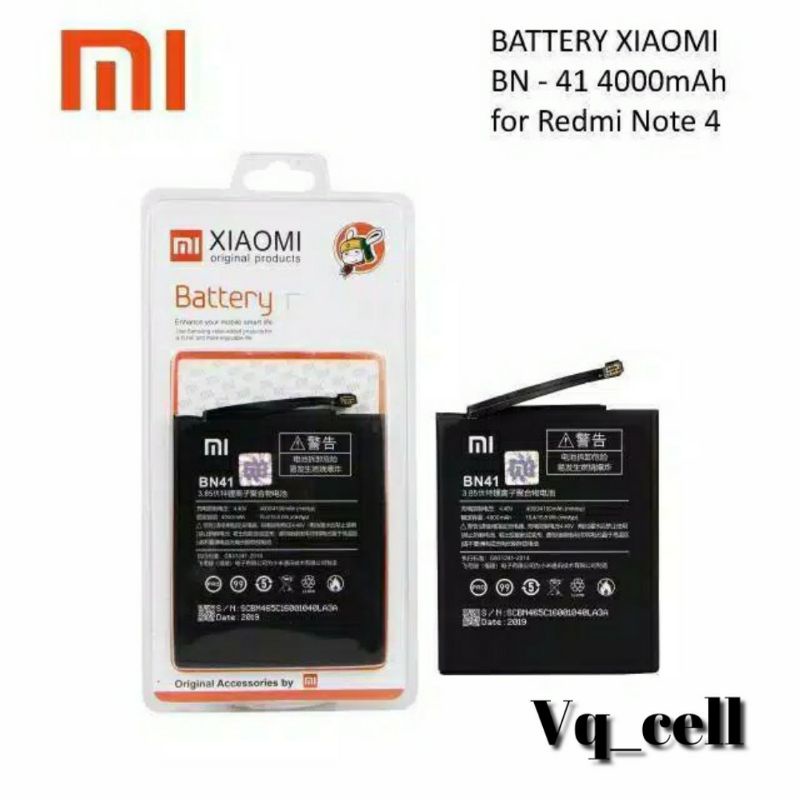 BATERAI BATRE BATTERY XIAOMI REDMI NOTE 4 MEDIATEK BN41 / BN 41