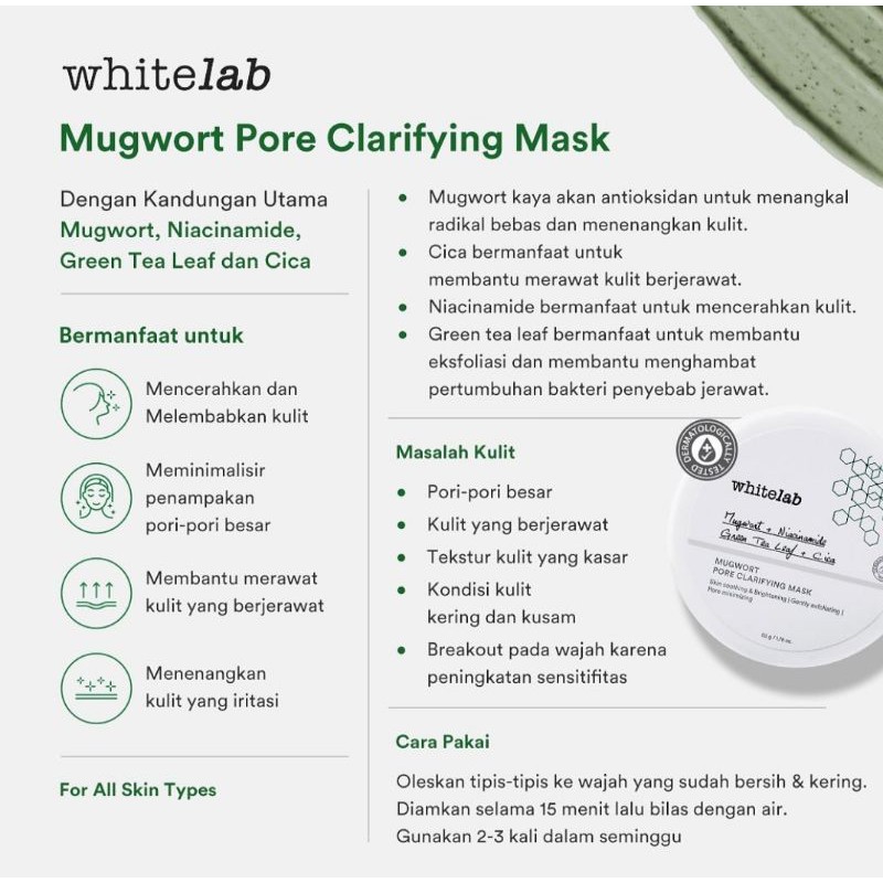 WHITELAB MUGWORT PORE CLARIFY MASK 50gr