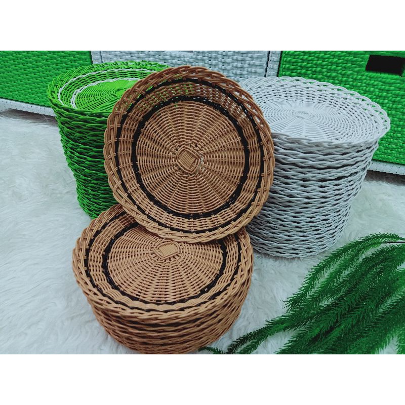 piring rotan sintetis ( harga per pcs)