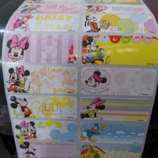 

Label nama MICKEY Size S M L