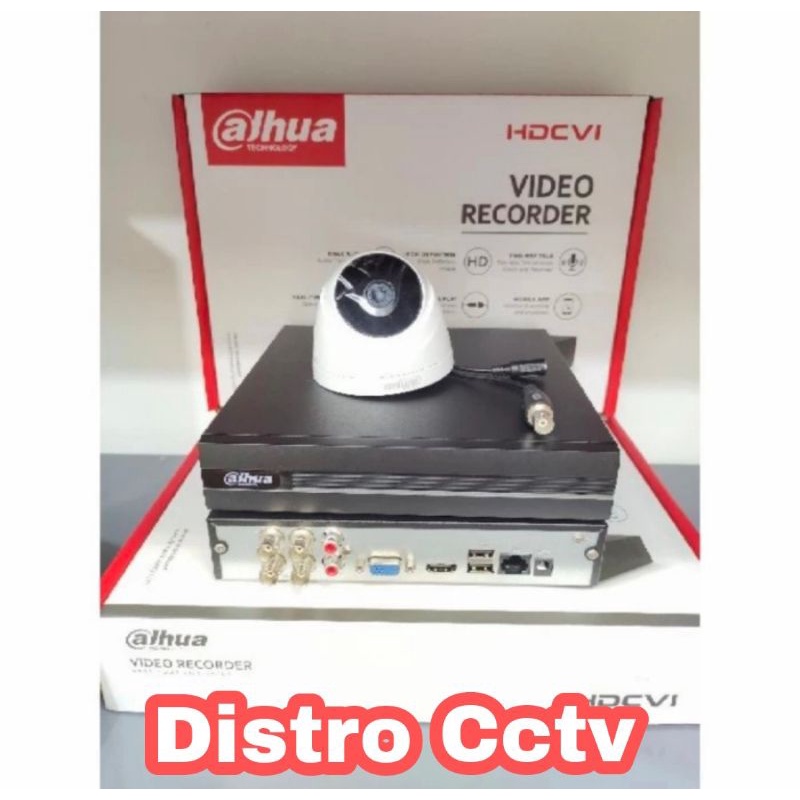 Paket Camera Cctv 4ch Dahua 2mp Full HD 1080p Paket Kamera Cctv Dahua 2 MP Komplit 1 Kamera Indoor Outdoor