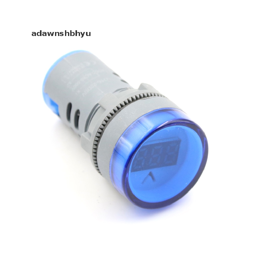 Adawnshbhyu 22mm LED Digital Display Gauge Volt Pengukur Tegangan Lampu Sinyal Indikator