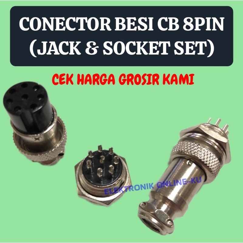 CONECTOR BESI CB 8PIN (JACK &amp; SOCKET SET)