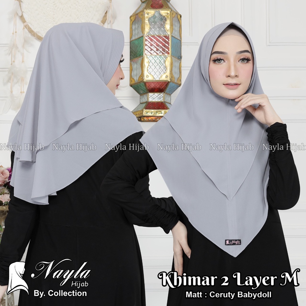 KHIMAR 2 LAYER SIZE M CERUTY BABYDOLL KERUDUNG CERUTY JUMBO ORIGINAL BY NAYLA HIJA'B