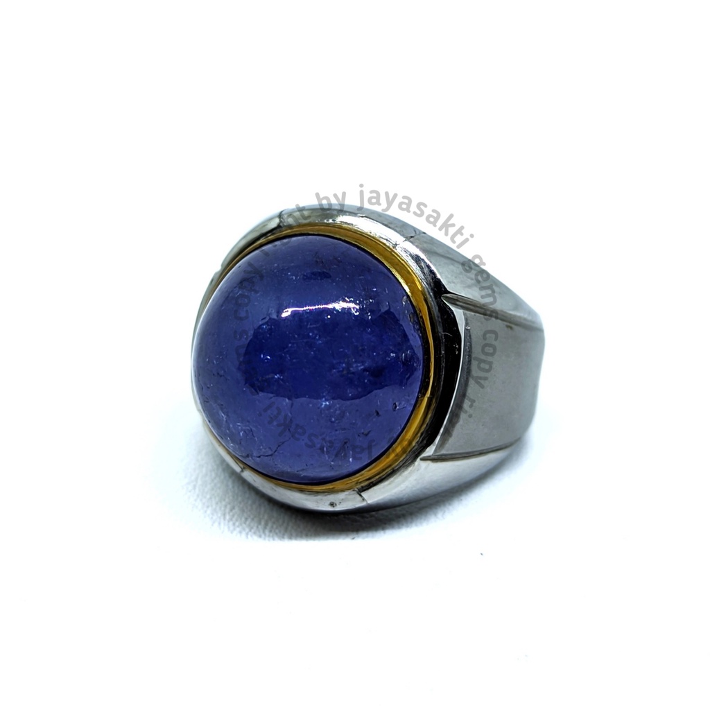 Natural Royal Blue Tanzanite Ring Monel Mewah JSB 03