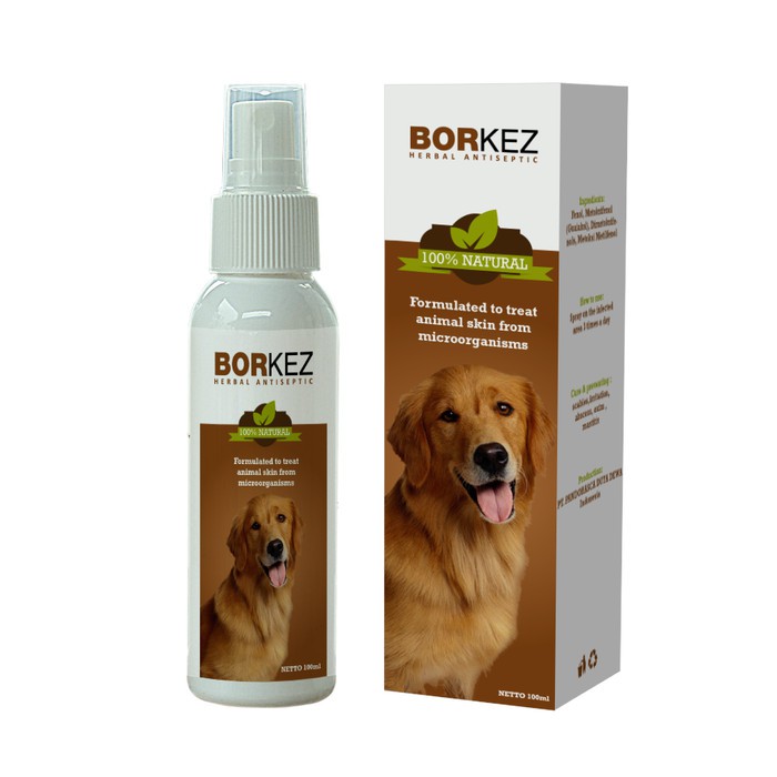 Borkez Spray Antiseptic Anjing - Obat Penyakit Kulit Anjing 30ml