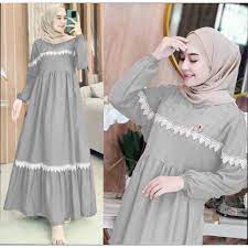 gamis wanita muslimah terbaru dan terlaris 2021 Sandrina Dress/L/XXL/KEKINIAN/GAMIS WANITA/TERLARIS/TERMURAH/TERBARU