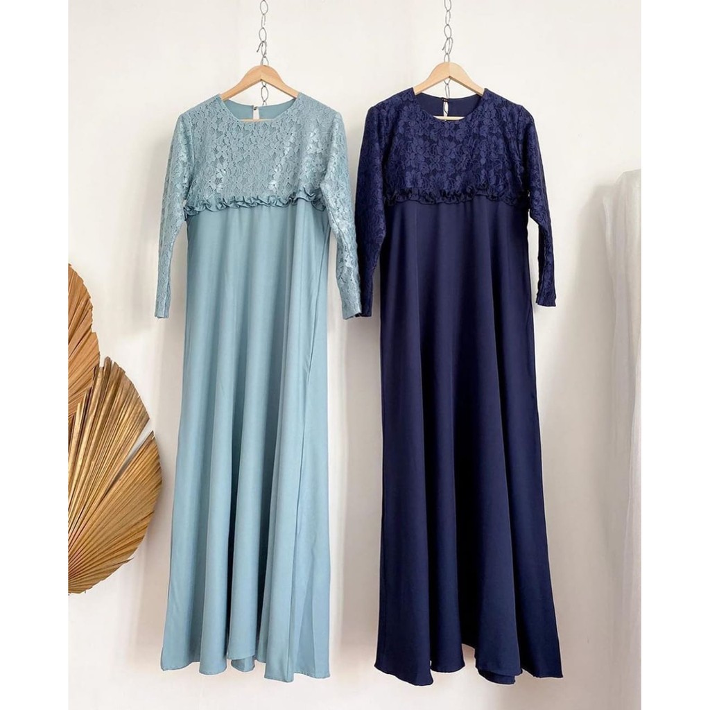 DITA CASUAL DRESS WANITA MUSLIMAH / DRESS BRUKAT / DRES KEKINIAN