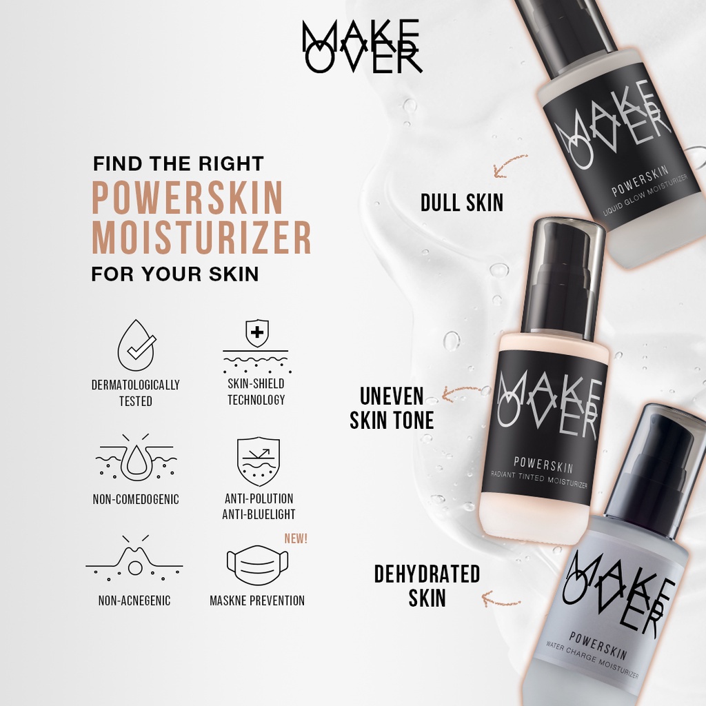 MAKE OVER Powerskin Water Charge Moisturizer 42mL