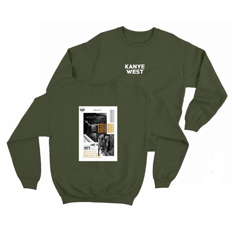 Jaket sweater crewneck pria wanita (kanye west)