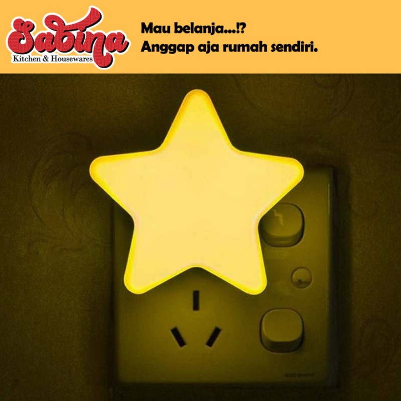 Lampu Tidur LED Luminaria Desain Lucu Bintang Warm Light