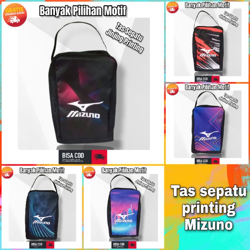 Tas sepatu Mizuno Olahraga Bola Voli Futsal Badminton Printing