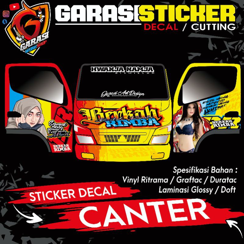 STIKER KABIN CANTER