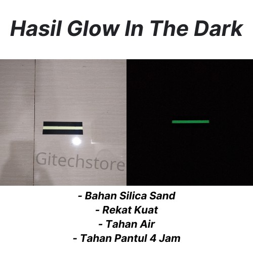 Lakban Lantai Anti Slip Tangga Glow In The Dark Anti Licin Safety Walk Per Meter