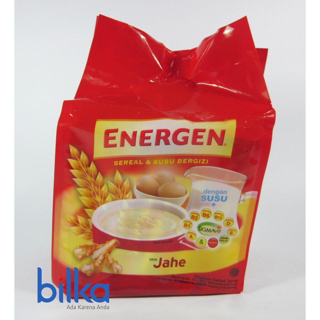 

ENERGEN SEREAL JAHE BAG 10'S 29g