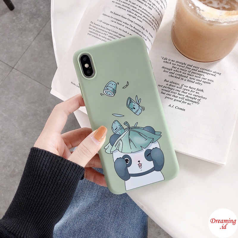 Case Realme 8 Pro 7i C17 7 Narzo 20 30A 6 5 5S 5i 6i Pro 3 C15 C12 C25 C25S C12 C11 C2 Soft Case Bahan Tpu Motif Panda-1