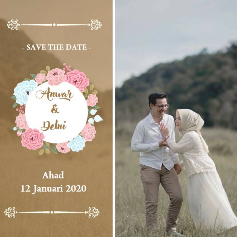 UNDANGAN VIDEO/DIGITAL PERNIKAHAN FULL FOTO