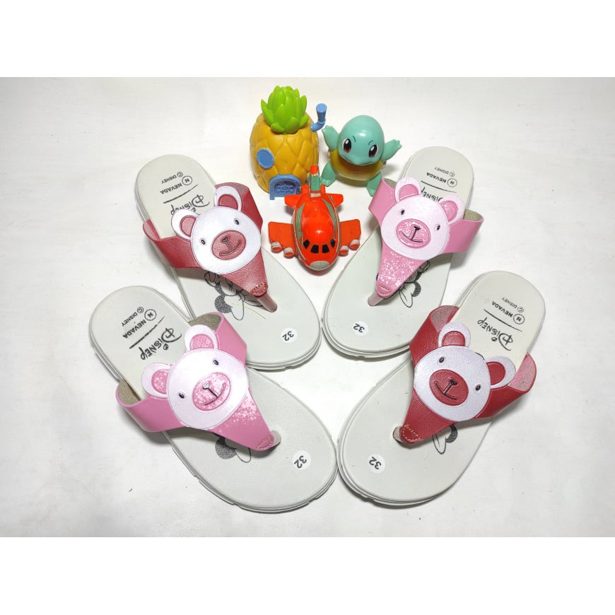 Sandal Anak Perempuan Terbaru Japit Boneka Sendal Anak Cewek Karakter Sandal Anak Santai Sandal BEAR BEST SELLER 2021 Kode-190