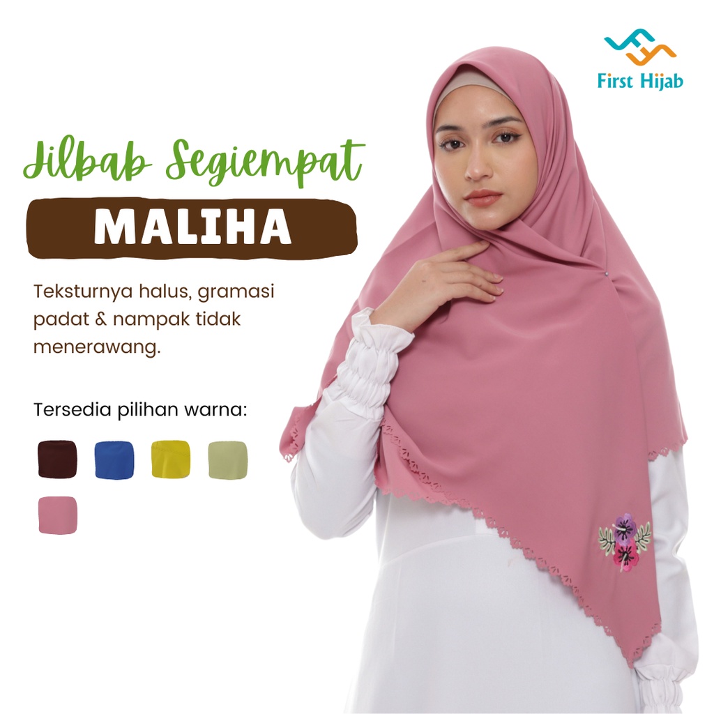 Kerudung Segi Empat Polos Premium Jilbab Segiempat Polos Premium Lasercut Wolfis 130x130 Model Malih